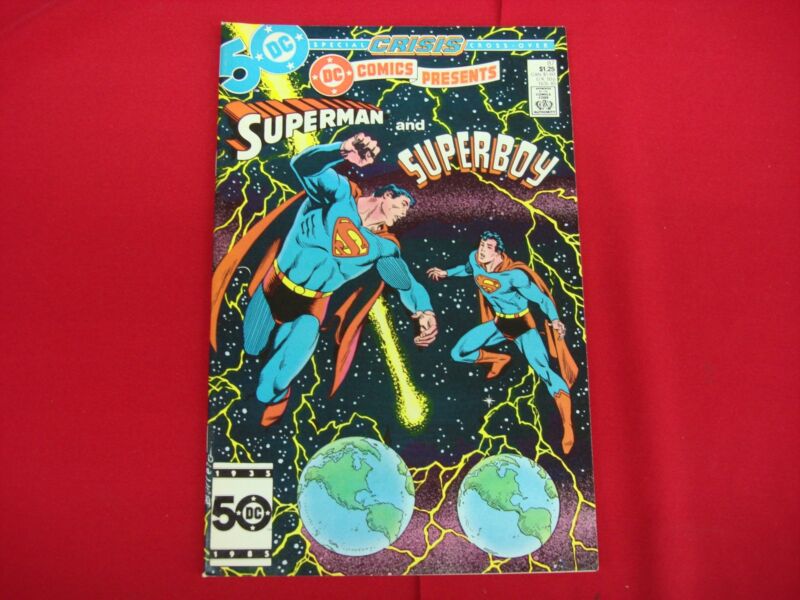 DC Comics Presents #87 comic book cover featuring Superman and Superboy