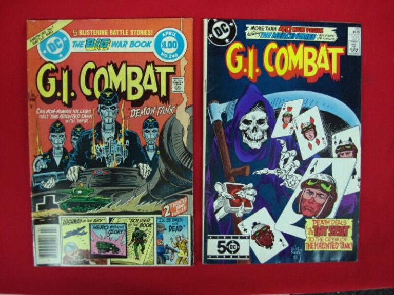 DC G.I. Combat #240 and #280 comic books in nice condition