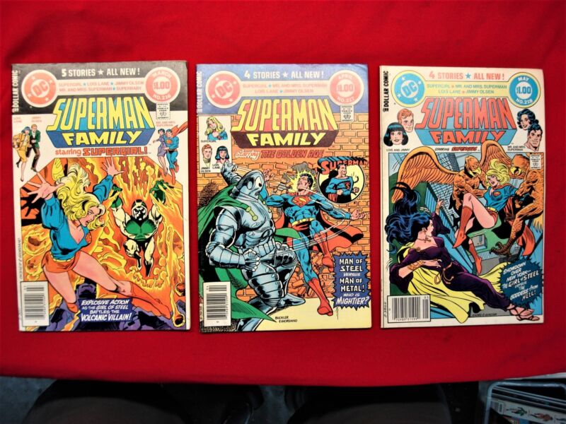Vintage DC Comics Superman Family #216-218 (March-May 1982)