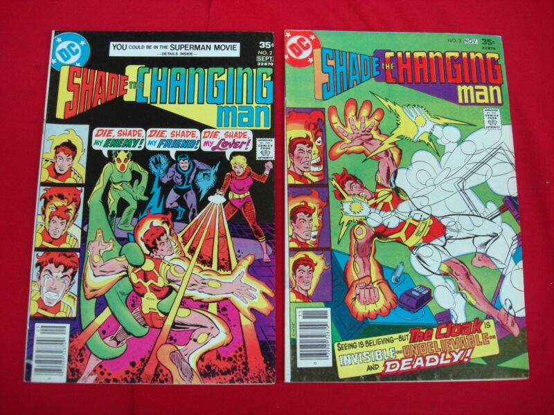 Shade, The Changing Man #2 & #3 (1977) comic books in excellent condition