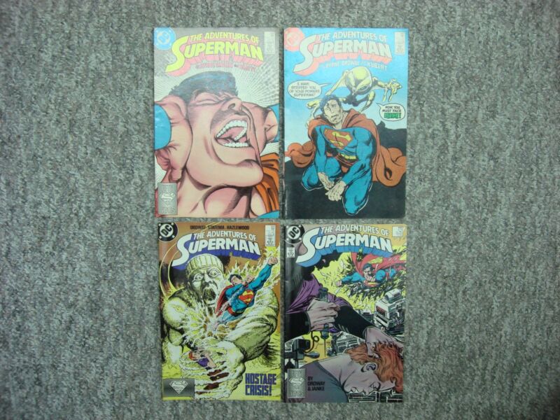 The Adventures of Superman comic book set #438-445 (1988) in nice condition