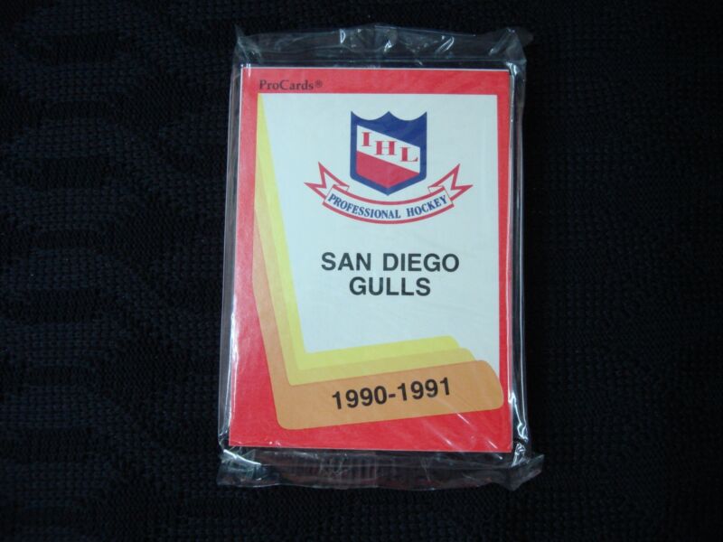 1990-91 San Diego Gulls IHL Procards Team Set - Factory Sealed