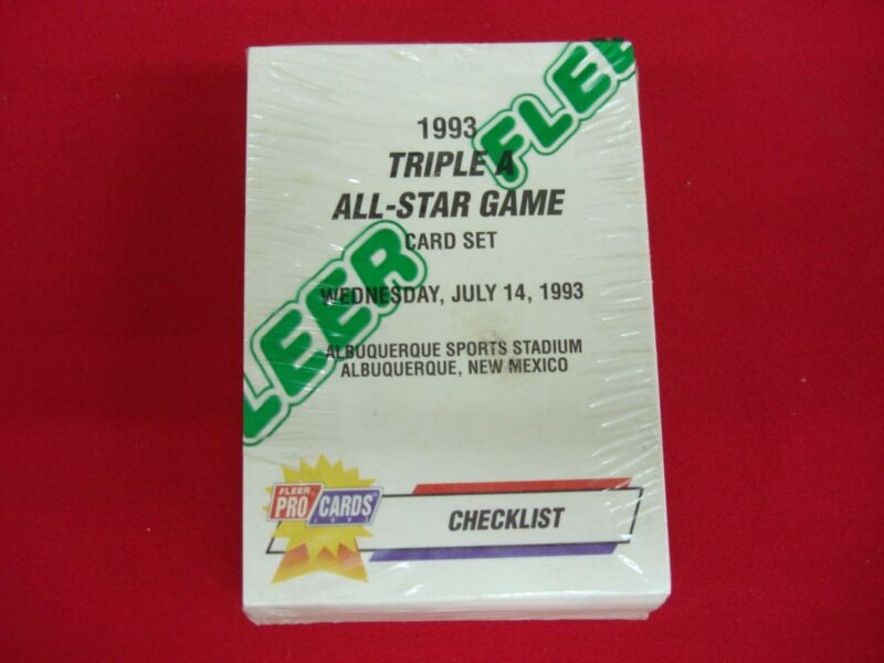 Factory sealed 1993 Fleer ProCards Triple A All-Star Game card set featuring Chipper Jones, Jim Thome, and more.