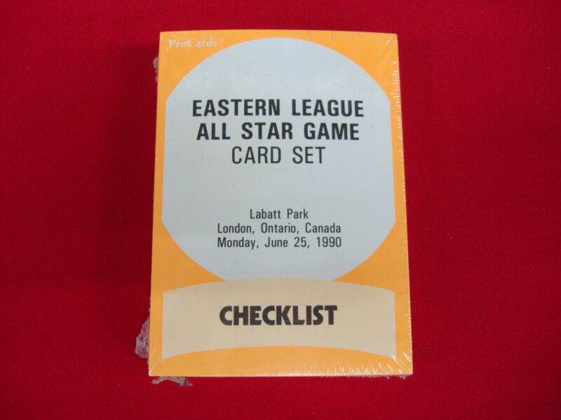 1990 ProCards Minor League card set featuring Jeff Bagwell, Bernie Williams, and other Eastern League All-Star players.