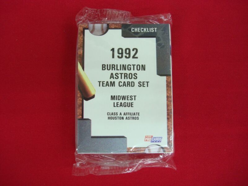 Factory sealed 1992 Fleer ProCards Minor League Baseball Team Set for the Burlington Astros (Houston Astros affiliate)