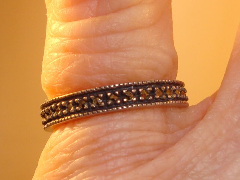 Vintage Judith Jack sterling silver and marcasite ring, size 5