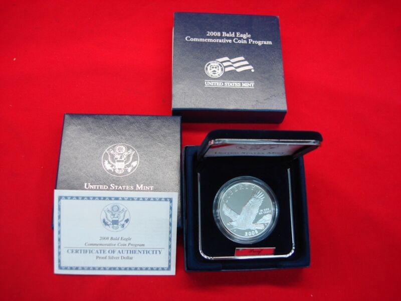 2008-P Proof Silver Dollar from the Bald Eagle Commemorative Coin Program
