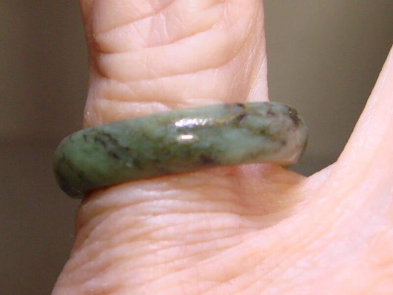 Vintage Chinese Jade Ring, Size 7