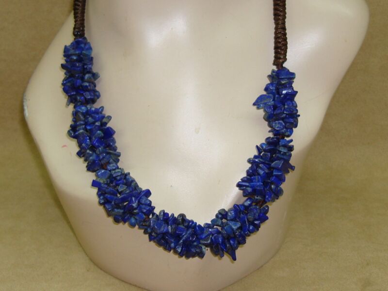 Artisan Lapis Lazuli Chunk Necklace - 23 Inch