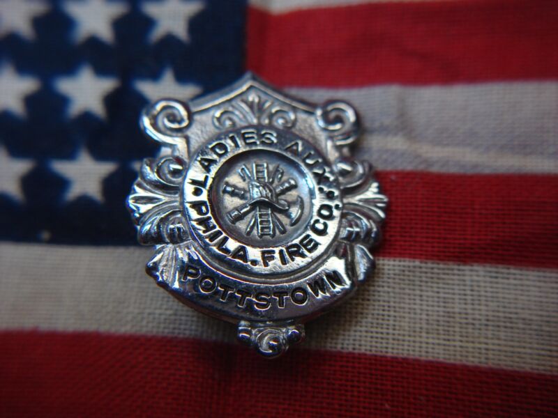 Vintage Phillies Fire Co. Ladies Auxiliary Pin - Pottstown, PA