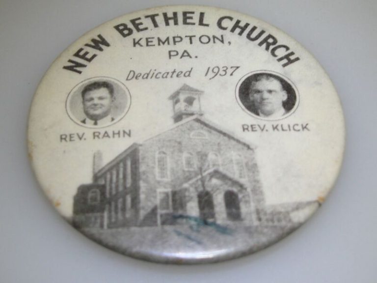 Vintage 1937 New Bethel Church Pocket Mirror
