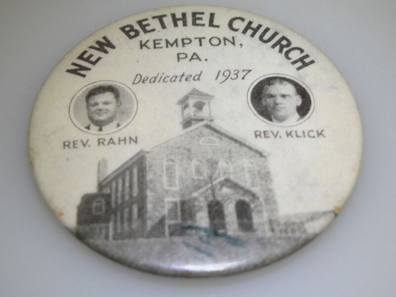 Vintage 1937 New Bethel Church Pocket Mirror