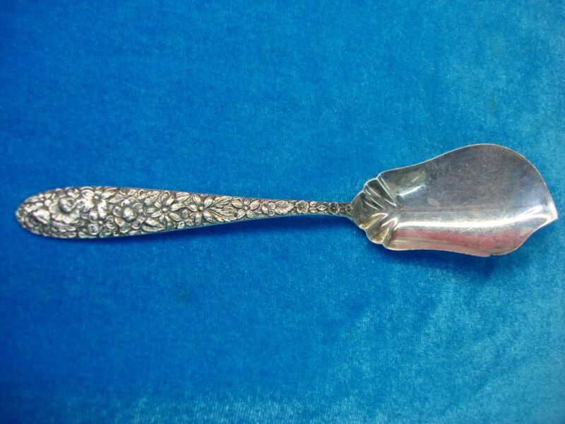Vintage Baker-Manchester Sterling Silver Jelly Spoon, Southern Rose Pattern