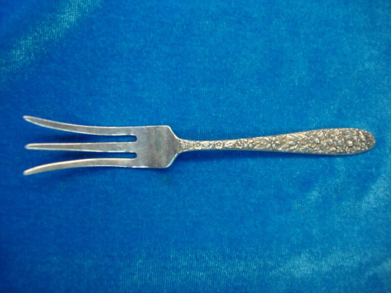 Vintage Baker-Manchester Sterling Silver Olive Fork - Southern Rose Pattern (5 inches)