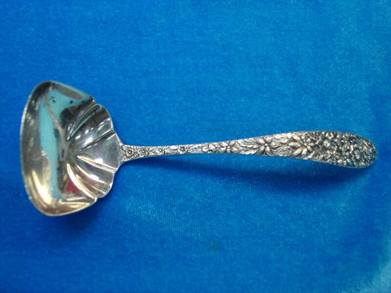 Vintage Baker-Manchester Sterling Silver Cream Ladle - Southern Rose Pattern (1933)