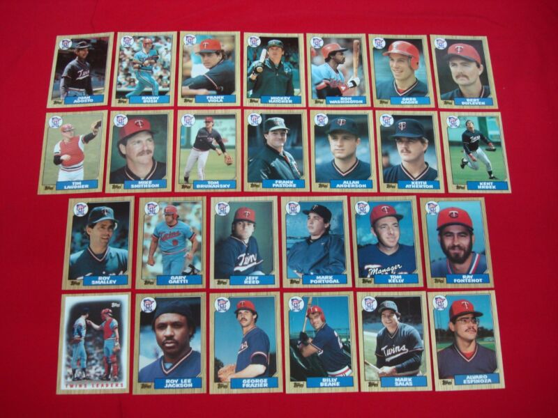 1987 Topps Tiffany Minnesota Twins Baseball Card Set