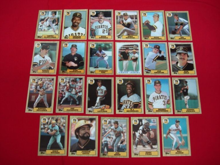 1987 Topps Tiffany Pittsburgh Pirates Baseball Card Set