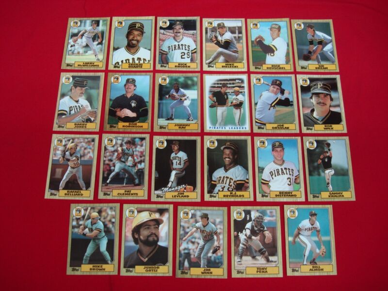 1987 Topps Tiffany Pittsburgh Pirates Baseball Card Set