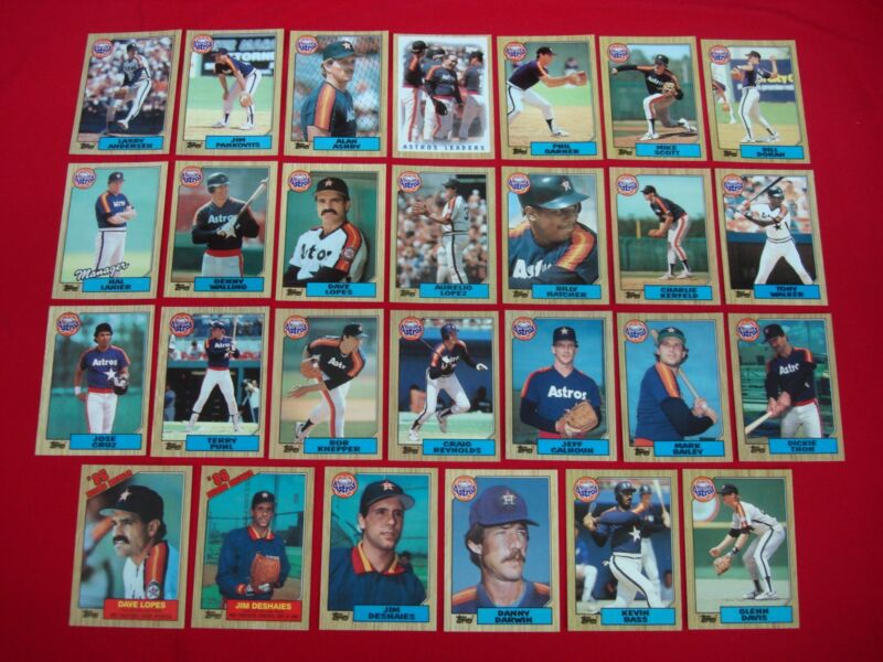 1987 Topps Tiffany Houston Astros Baseball Card Set Break
