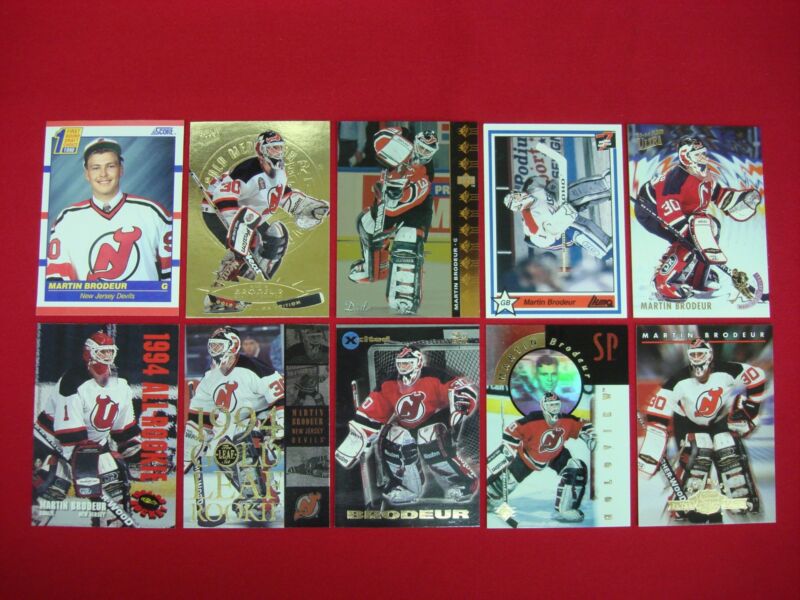 Martin Brodeur Hockey Card Lot of 10