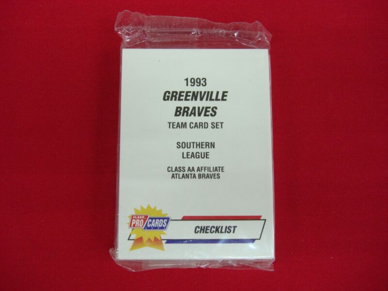1993 Greenville Braves Fleer Procards Minor League Team Set