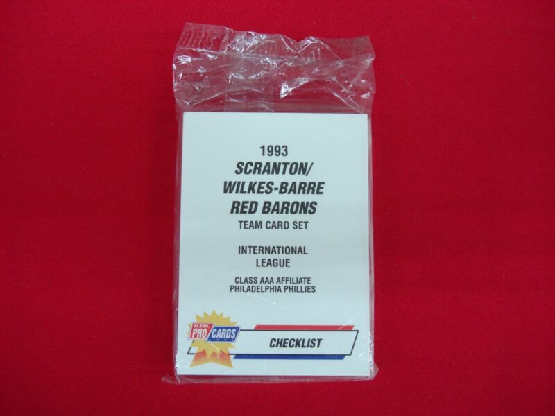 1993 Fleer ProCards Scranton/Wilkes-Barre Red Barons Team Set