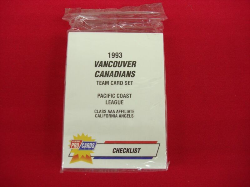 Factory sealed 1993 Fleer ProCards Minor League Baseball Team Set of the Vancouver Canadians