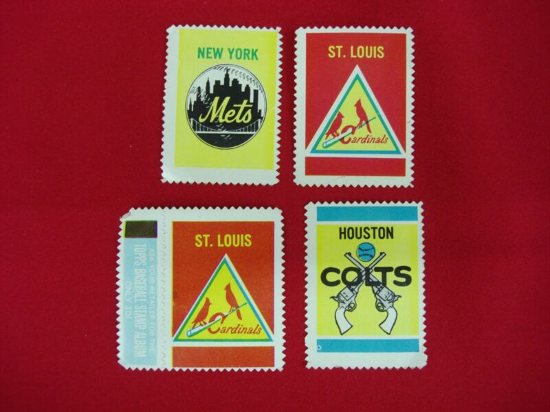Vintage 1962 Topps Baseball Cards featuring Cardinals, Mets, and Colts