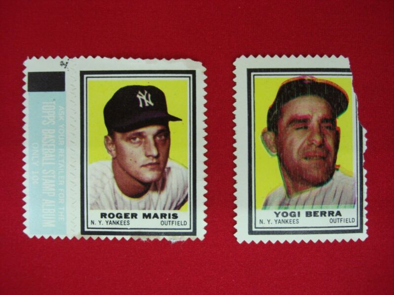 1962 Topps Baseball Cards: Roger Maris & Yogi Berra