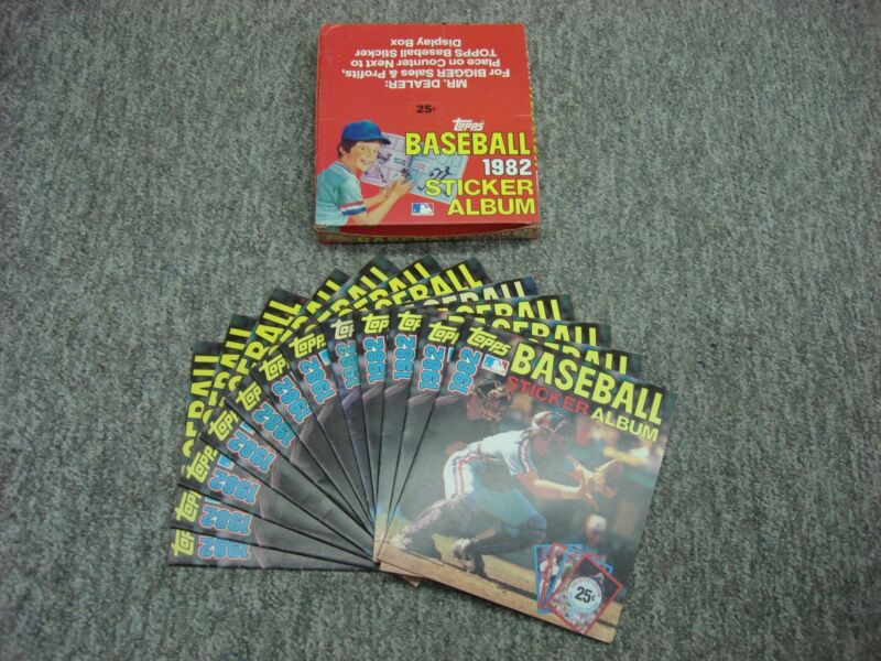 Complete 1982 Topps Baseball Sticker Album Box (12 Albums) - Unopened Nostalgia