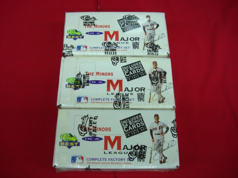 3 factory sealed 1991 Classic Best Minor League Baseball trading card sets