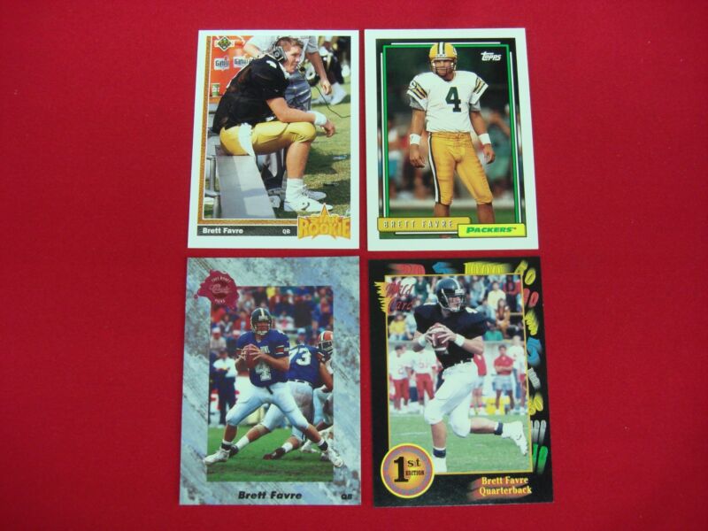 Brett Favre rookie football cards - Upper Deck, Topps, Classic & Wild Card