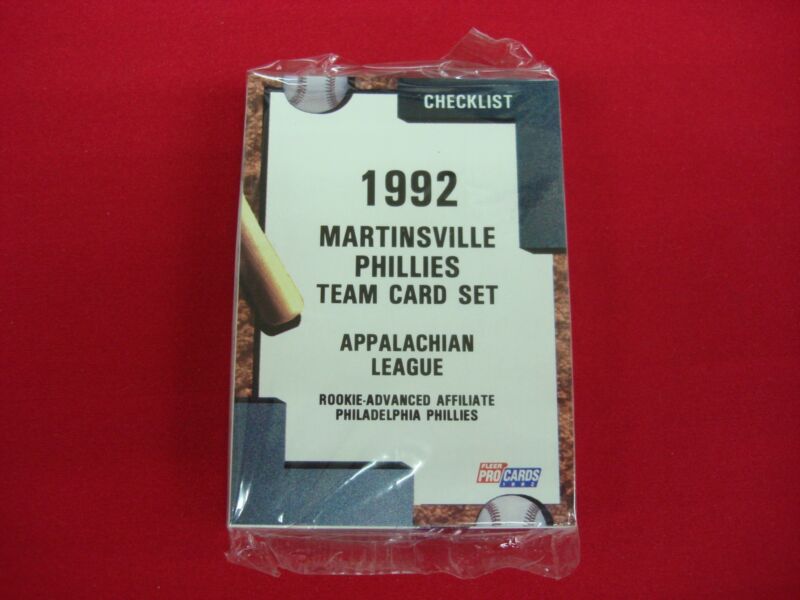 1992 Fleer ProCards Martinsville Phillies MiLB Team Set - Factory Sealed