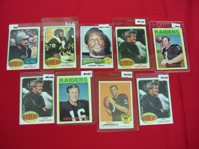 Darryl Lamonica Topps Football Card Lot of 9