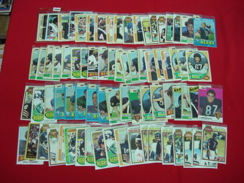 Vintage Chicago Bears Topps football cards, various eras