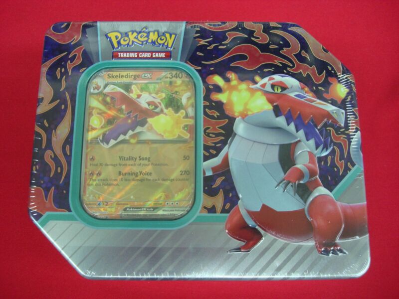 Factory sealed Pokemon TCG Paldea Partners Skeledirge ex Tin