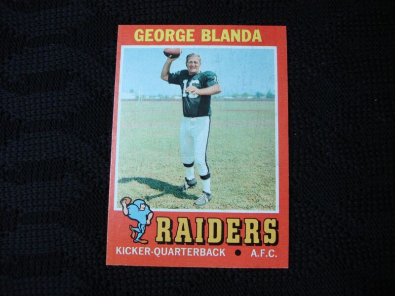 1971 Topps George Blanda #39 Oakland Raiders Football Card