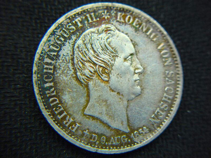 1854 Saxony Thaler Commemorating King Friedrich August II