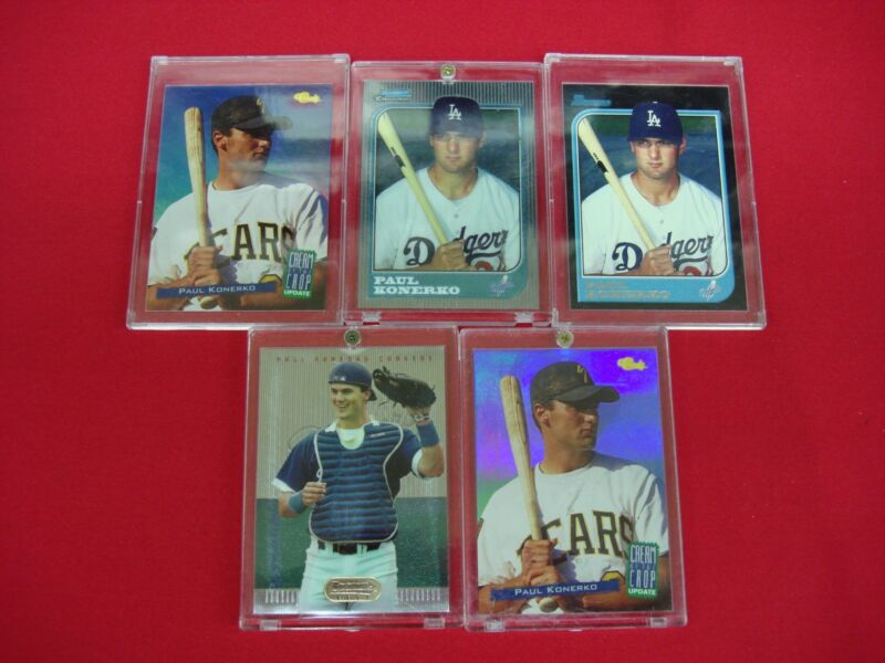 Paul Konerko Dodgers Card Lot - Classic, Bowman, Chrome, Bowman's Best