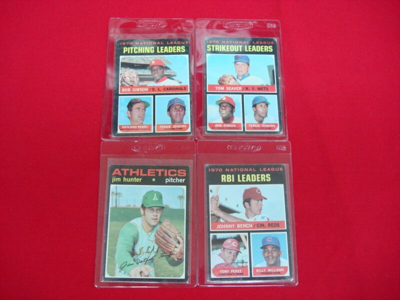 1971 Topps Baseball Card Lot - Four individually graded cards featuring notable players