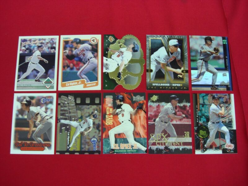 Cal Ripken Jr. baseball card lot featuring inserts, premiums and foil cards