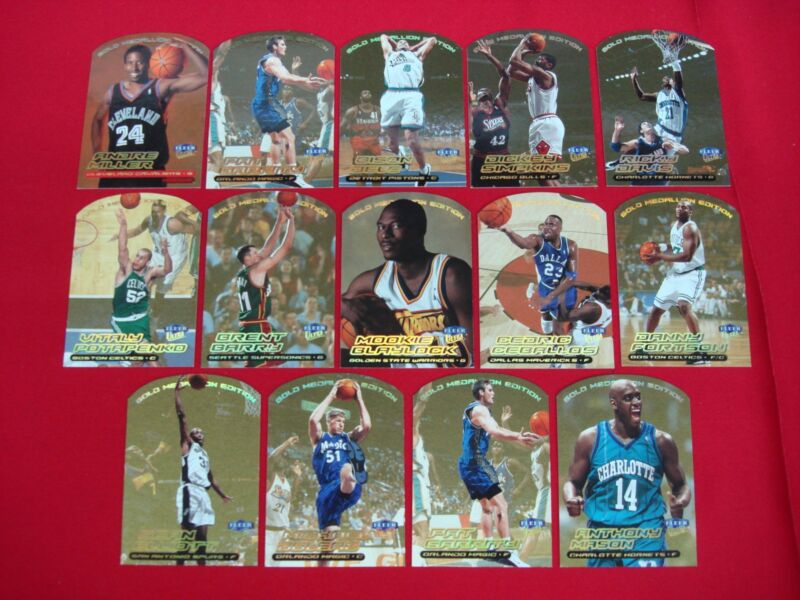 1999-2000 Fleer Ultra Gold Medallion Parallel Die-Cut Basketball Cards (14-Card Lot)