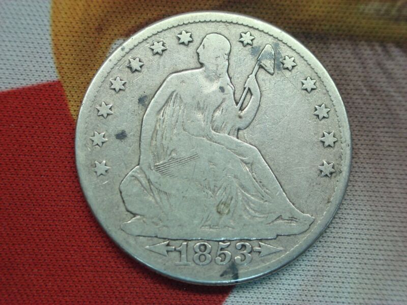1853-O Seated Liberty Half Dollar (Variety II - Arrows/No Rays) - Nice Circulated Condition
