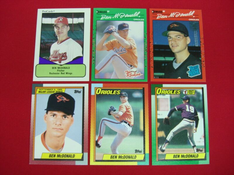 Ben McDonald Rookie & Minor League Card Lot (6 Cards)