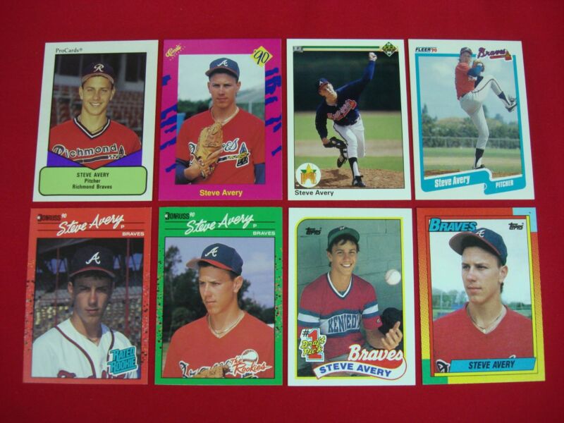Steve Avery baseball card lot of 8 - includes rookie and second-year cards