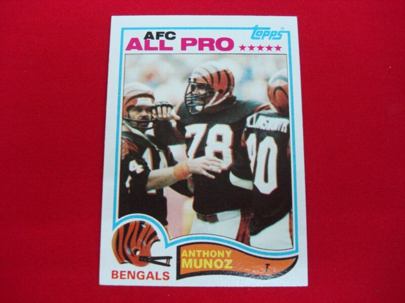 Anthony Munoz Rookie Card, 1982 Topps All Pro #51 RC Cincinnati Bengals Football