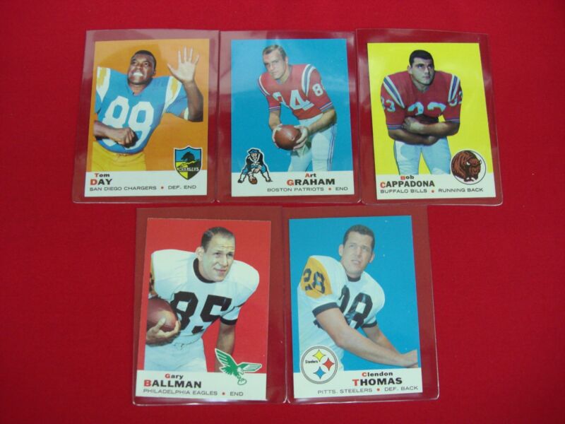 1969 Topps Football 5-Card Set - NM or Better