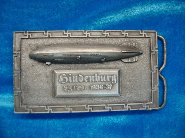 Vintage 1976 Bergamot Brass Works Hindenburg Zeppelin belt buckle