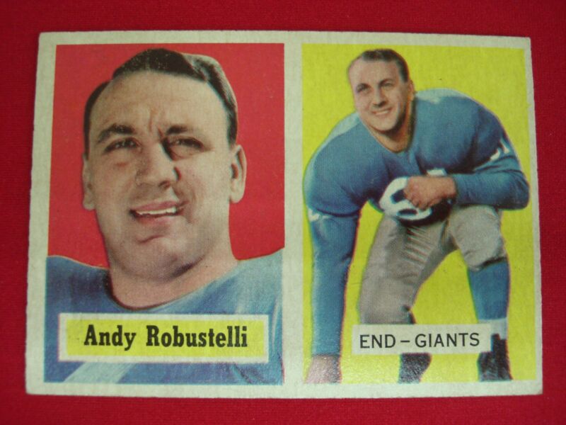 1957 Topps Andy Robustelli #71 New York Giants Football Card