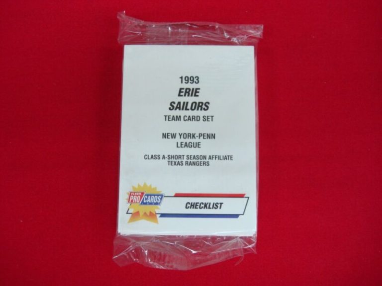 1993 Fleer ProCards Erie Sailors Team Set (Texas Rangers Affiliate) - Factory Sealed